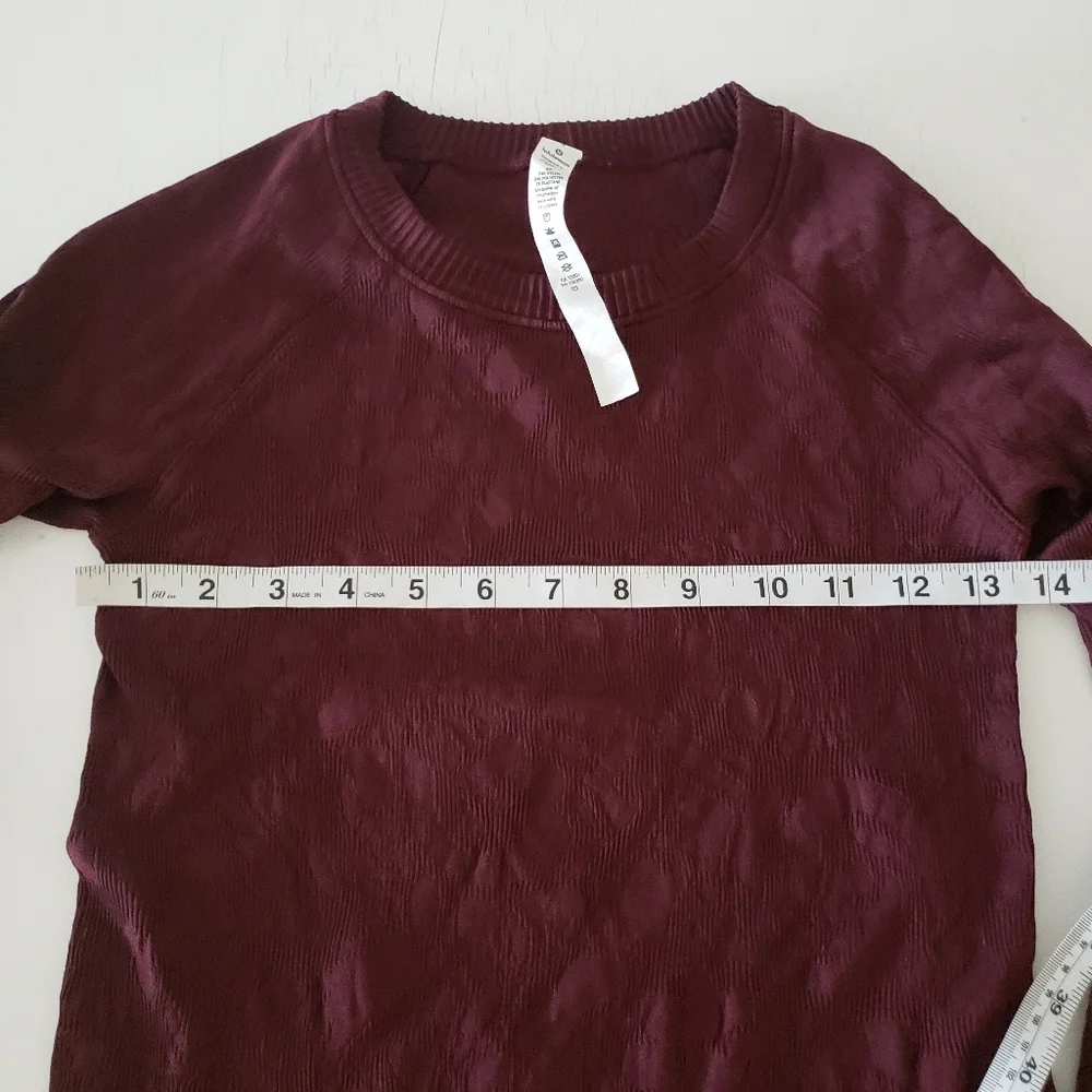 Lululemon Rest Less Pullover Garnet size 4
